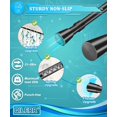 thumbnail image 2 of QILERR Tension Curtain Rod 41-75 inch Adjustable Extension Shower Curtain Rod No Drilling Heavy Duty Spring Loaded Tension Rods for Windows, Bathroom, Curtain, Room Divider, Diameter 1inch, Black, 2 of 7