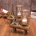 thumbnail image 4 of Minuterie Sablier en Fer Style Rétro Base en Bois Décoration Maison Cadeau, 4 of 6