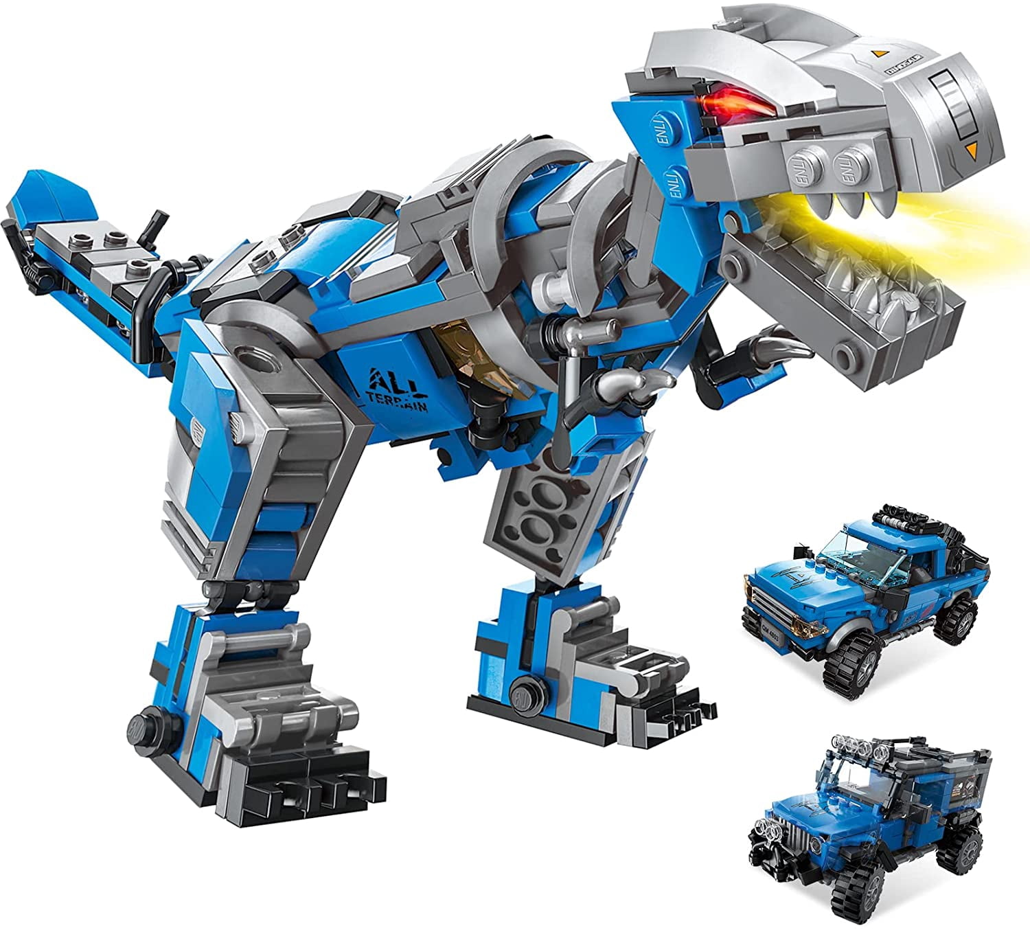 Dinosaur Building Kit Toys, 3in1 Trex Dinosaur Toys for Kids 5-7, Building Blocks STEM Toys Projects for Kids Ages 8-12, Educational Toys for 6 7 8 9 10 11 12 Year Old Boys Girls (375 PCS)