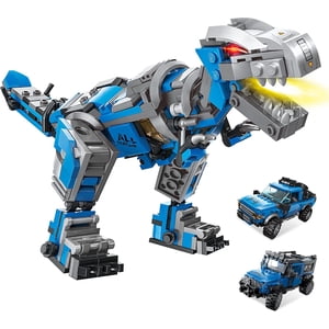 Dinosaur Building Kit Toys, 3in1 Trex Dinosaur Toys for Kids 5-7, Building Blocks STEM Toys Projects for Kids Ages 8-12, Educational Toys for 6 7 8 9 10 11 12 Year Old Boys Girls (375 PCS)