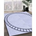 thumbnail image 3 of Ahgly Company Tapis d'Intérieur Lavable en Machine Carré Lavande Bleu, 3 Pieds Carré, 3 of 7