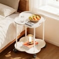 thumbnail image 4 of CaiYueKe Chariot de Rangement Portatif à Roulettes avec Roues, Table d'Appoint Mobile pour Salon Chambre Bureau, Étagère Organisatrice Multifonction, Support Utilitaire en Plastique Robuste, Chariot Roulant à Assemblage Facile, 4 of 7