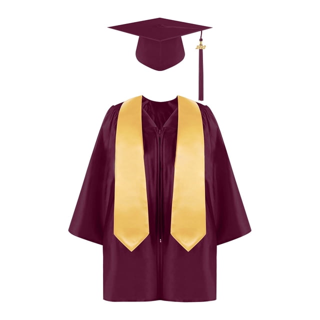 RXIRUCGD Ensemble de Tenue de Performance à Manches Longues pour Enfants, Diplômée et Fille, Chemisiers à Manches Longues à Col Rond, Ensembles de Chemises ( Rouge Melon D\'eau, Taille : 4 Ans )