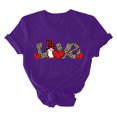 thumbnail image 4 of LSLJS Women's Casual Round Neck Short-sleeved Christmas Tree Printed T-shirt Top, 4 of 5