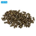 thumbnail image 3 of Unique Bargains Embouts de Cordon, 100 Pcs Embouts d'Extrémité de Ressort en Métal 3,5x8,5 mm Embouts à Sertir Tons Bronze, 3 of 5