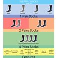 thumbnail image 5 of Sierra Socks Wool Diabetic Men 4 Pairs Socks (Assorted(Black/Charcoal/Gray/Navy), Large), 5 of 5