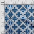 thumbnail image 1 of oneOone Georgette Viscose Fabric Check Kasuri Print Fabric By Yard 42 Inch Wide, 1 of 4