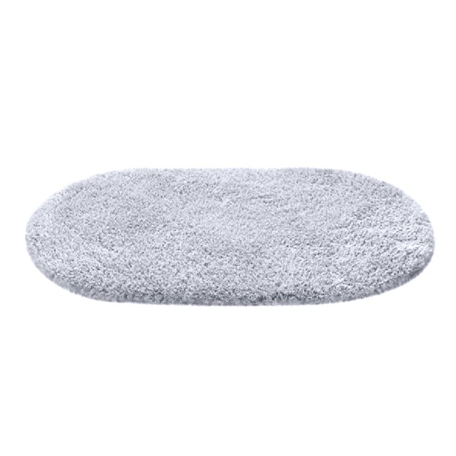 Maplenight Oval Bathroom Rugs Non Slip Washable 35x24in Soft Absorbent Bath Rugs Quick Dry Anti Mold Shower Rug for Bathroom Floor Tub and Shower Gray
