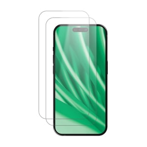 Onn 2-Pack Protecteurs d'écran en verre trempé pour iPhone® 16 Plus / 15 Plus / 14 Pro Max, Drop standard & Protection anti-rayure, comprend un cadre d'application facile
