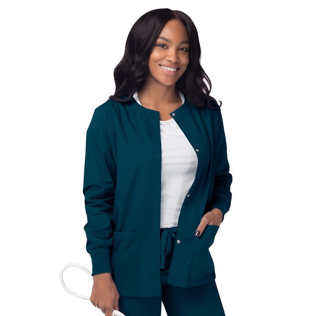 Sivvan Veste d'Échauffement pour Sarraus pour Femmes / Boutons-Pression à l'Avant - Col Rond