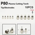 thumbnail image 1 of 10pcs P-80 Plasma Cutter Consumable Torch Kit 1.1mm-1.7mm Nozzle Tip Electrode, 1 of 6