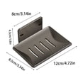 thumbnail image 3 of LSLJS Soap Box Wall Mounted Perforated Home Bathroom High-End Drainage Soap Storage Rack Bathroom Storage Box Stainless Steel 2 Sets, Home Accessories, 3 of 9