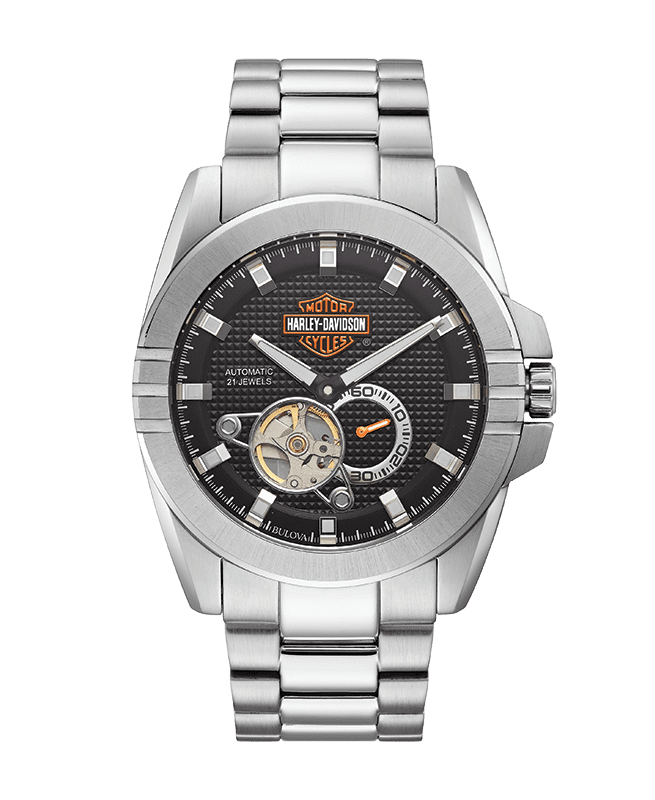 Harley-Davidson Automatic Throttle Stainless Steel Mens Watch