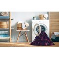 thumbnail image 2 of Ahgly Company Tapis d'Intérieur Lavable en Machine Carré Transitionnel Violet Jam Violet, 6 Pieds Carré, 2 of 7