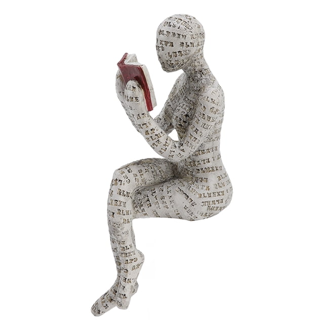 Ornement de Lecture Innovant pour Femme, Figurine de Lecture pour Femme Textures Vives Résistant aux Intempéries pour Salon