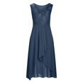 thumbnail image 2 of adviicd Robes d'Été pour Femmes Robes Décontractées à Manches Courtes Col en V Bleu,S, 2 of 4