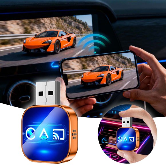 BotaniNest Wireless Link Adapter For Audio Upgrade Auto Multimedia Receiver With Band WiFi And Advanced 5.0 Technology For Fast Stable Connection Mini Design