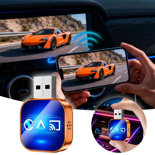 BotaniNest Wireless Link Adapter For Audio Upgrade Auto Multimedia Receiver With Band WiFi And Advanced 5.0 Technology For Fast Stable Connection Mini Design
