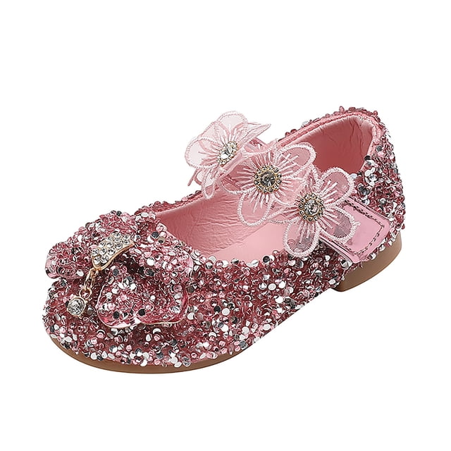 FhsagQ Boots Girls Cowboy Boots Size 3 Red Performance Dance Shoes for Girls Childrens Shoes Pearl Rhinestones Shining Kids Princess Shoes Baby Girls Shoes Girls Cowboy Boots Size 2.5 Red 26