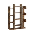 thumbnail image 2 of VASAGLE Bookshelf, Tree-Shaped Bookcase with 13 Storage Shelves, 33.9”L x 9.8”W x 55.1”H, Rustic Brown, 2 of 7