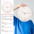 thumbnail image 3 of MasteelfCA Stylish Plastic Hanging Clock Decor Living Room Glass Wall Wall-mounted Decor, 3 of 7