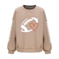 thumbnail image 4 of Rbaofujie Chandails pour Femmes Mode Femmes Décontracté Dames Uni Ample Manches Longues Col Rond Chemisiers Hauts Chandails Sans Capuche Kaki Chandails à Capuche Graphiques, 4 of 4