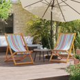thumbnail image 1 of vidaXL Folding Beach Chairs 2 pcs Multicolour Fabric, 1 of 5
