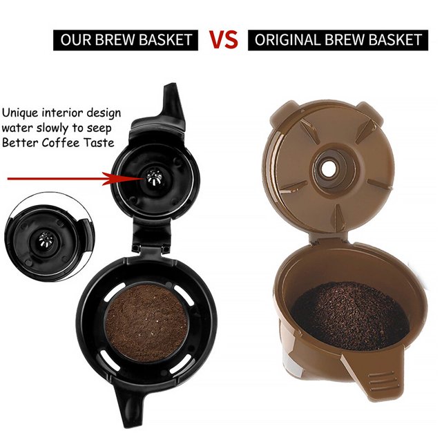 Filtre à Thé et à Café Réutilisable en Acier Inoxydable 49979 Panier Rangement Portable 20g Filtre de Remplacement pour Hamilton Beach FlexBrew Cafetière Bidirectionnelle