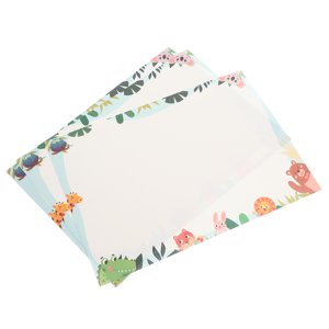 50pcs Papeterie papier lettre animal Notes papeterie florale papier pour la douche nuptiale anniversaires Fête de fiançailles anniversaire de mariage