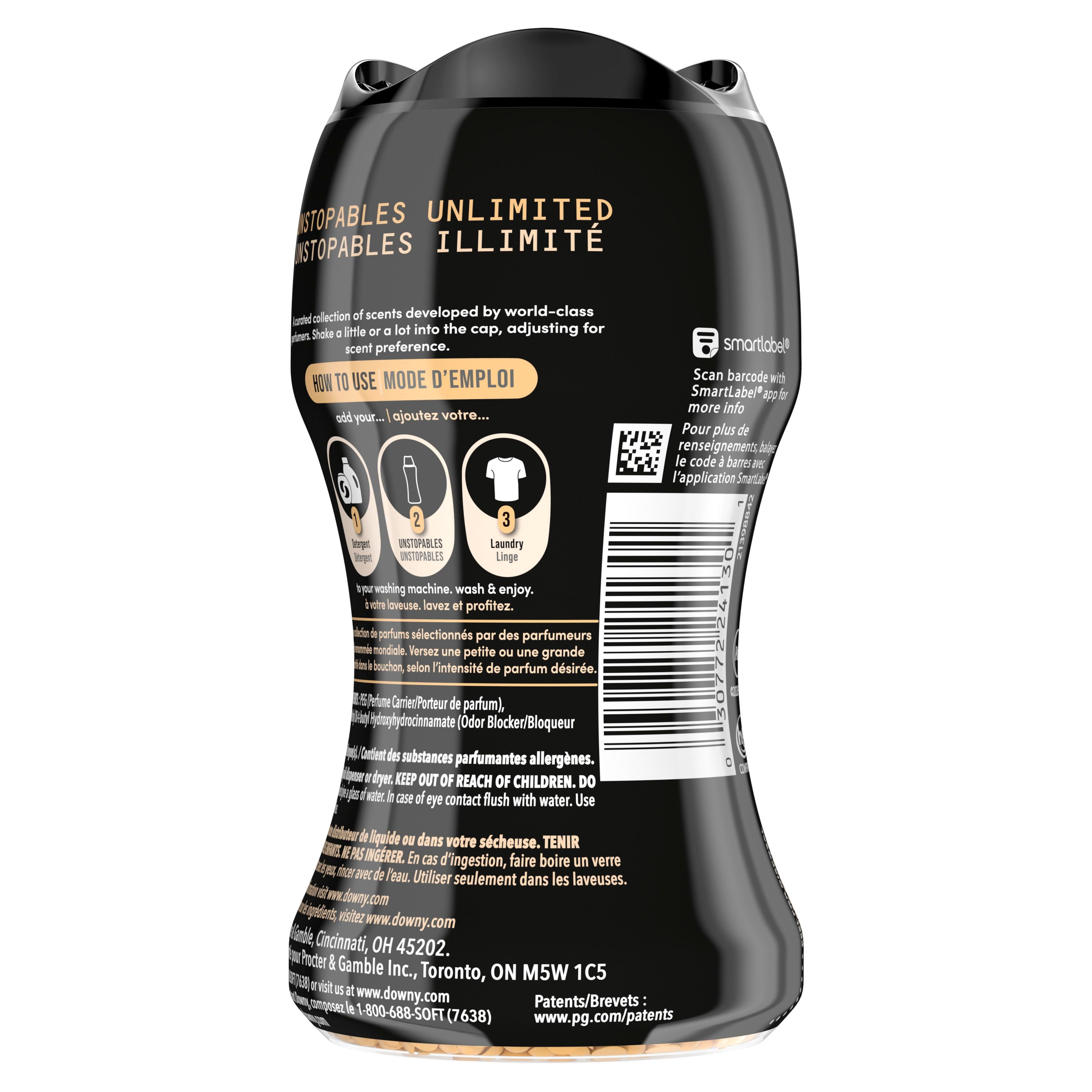 Downy Unstopables Unlimited Collection In-Wash Laundry Scent Booster Beads, No. 06, Fine Fragrance, Long-Lasting Fresh Scent Beads, 136 g
