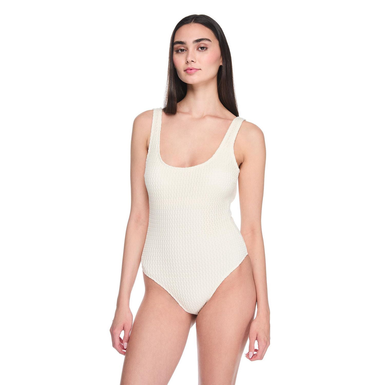 Maillot 1 pièce à encolure dégagée No Boundaries pour femmes