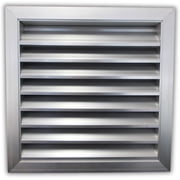 Byson 12" x 12" Aluminum Gable Vent - Anodized Aluminum Louvered Vent - Weatherproof Louver Air Vent Grille with Steel Mesh - HVAC, Attic, Container and Shed Vent