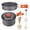 Orange, variante sur Ensemble de Batterie de Cuisine de Camping en Aluminium Portable pour l'Extérieur, Poêle de Cuisson Antiadhésive Xinsrenus Anodisée Dure, Batterie de Cuisine Légère pour Randonnée Sac à Dos BBQ Pique-Nique pour 2-4 Personnes, Vert