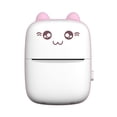 thumbnail image 1 of Graflsoa Portable Bluetooth Thermal Printer with Adorable Cat Design, Pink ABS Mini Printer for Barcode, Label, and Mistake Printing, Includes 1 Roll of Paper and Built-in 1000mAh Battery, 1 of 7