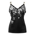 thumbnail image 3 of CHUANK Ichuanyi Blouse à Imprimé Sans Manches à Col en V pour Femmes, Décontractée, Ample, à Fermeture Éclair, 3 of 6