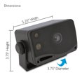 thumbnail image 3 of Pyle PLMR24 3.5" 200W 3-Way Marine Audio Speakers Outdoor Weatherproof (2 Pack), 3 of 7