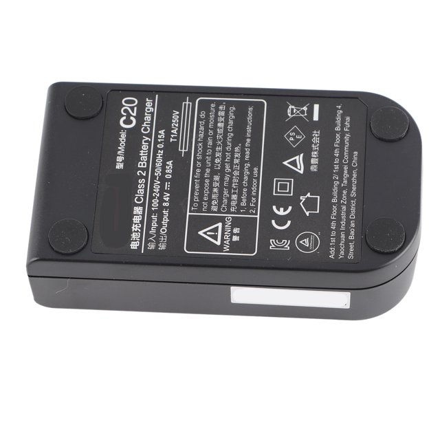 Li Ion Battery Charger Flash High Speed Charging LED Display Reliable Performance for VB20 V350 Series Camera ABS Material 150g