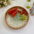 thumbnail image 2 of <p>Rattan Woven Serving Tray, Handcrafted Rattan Fruit Plate Shells Natural  For Coffee Table</p>, 2 of 4