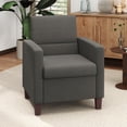 thumbnail image 2 of HOMCOM Fauteuil d'Appoint Moderne en Tissu avec Patins Antidérapants, Gris Foncé, 2 of 10