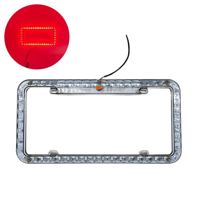 Lumière de Cadre de Plaque d'Immatriculation LED avant Arrière Support de Cadre d'Immatriculation Universel>