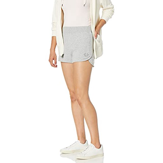 True Religion Short Dauphin pour Femme, Gris Chiné, G