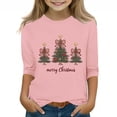 thumbnail image 1 of YUNAFFT T-Shirt à Manches Courtes pour Garçons et Filles 3-12 Ans avec Imprimé Graphique de Noël, Col Rond Décontracté, Haut Extensible Type Coton, Confortable pour le Quotidien, 1 of 3