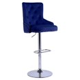 thumbnail image 3 of Alexent 43.7"-51.6" Adjustable Swivel Velvet Bar Stools in Navy (Set of 2), 3 of 8