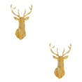 thumbnail image 2 of Decodeary Self Adhesive 3D Deer Head Mirror Wall Sticker For Easy Application gold XXL 2Set, 2 of 6
