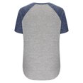 thumbnail image 4 of Timegard Women Tops Notched V Neck Button Short Sleeve Color Block Loose Comfy Summer Casual Shirts Tops, 4 of 5