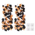 thumbnail image 1 of Uxcell 2 Pack Fall Garlands 5.7Ft Autumn Maple Leaves Garlands Black Yellow, 1 of 7