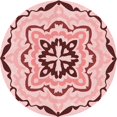 thumbnail image 1 of Ahgly Company Tapis d'Intérieur Ronds de Style Transitionnel Lavables à la Machine, Rouge Pâle Rose, 6 Pieds Rond, 1 of 7