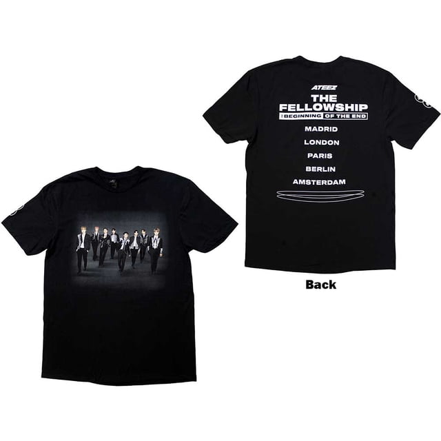 T-Shirt Unisexe ATEEZ Fellowship Tour Euro Photo (Impression au Dos)
