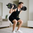 thumbnail image 2 of Soozier Adjustable Dumbbell Set, 3 in 1 Weights Set for Home Gym, 33lb, 2 of 10