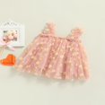 thumbnail image 4 of Été Jolie Bébé Filles Robe Douce Sangle Sans Manches Fleurs Imprimé Dentelle Tutu Robe Rose Marguerite 1-2 Ans, 4 of 7